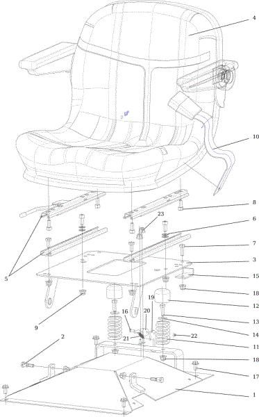 Seat CHEYENNE 26 (KAWASAKI) Cat. 2023 Garden tractor