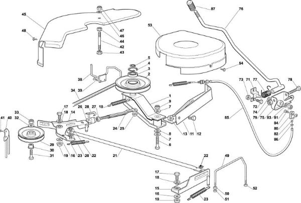 Cutting plate (1) OM 92C/13,5M Cat.2001 Garden tractor