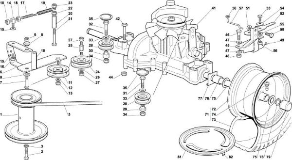 Transmission OM 92C/13,5H Cat.2001 Garden tractor
