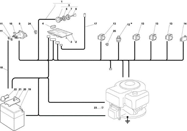 Electrical parts OM 72C/12,5H Cat.2003 Garden tractor