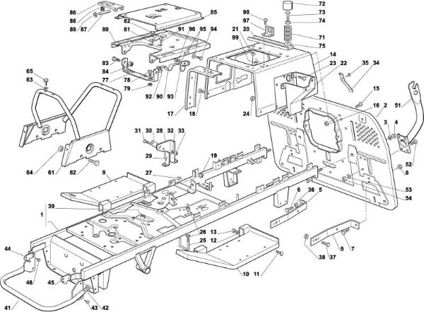 Frame OM 102C/17H Cat.2003 Garden tractor