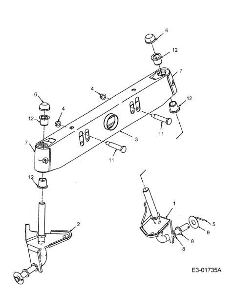 Axle POLO 107 H Garden tractor