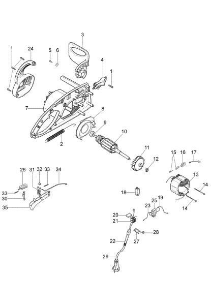 Electric motor OM 15 E Electricsaw