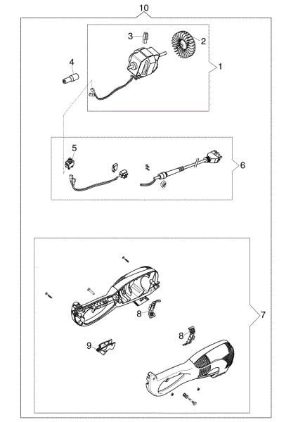 Motor (From SN 315xxxxxxx) TR 92 E Electric trimmer
