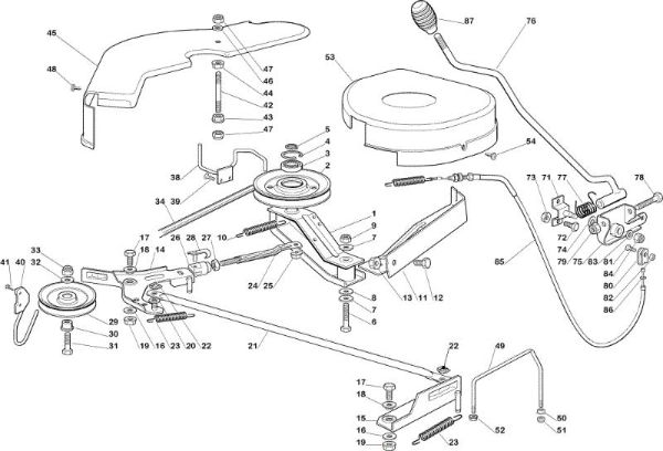 Cutting plate (1) OM 92C/13,5M Cat.2005 Garden tractor