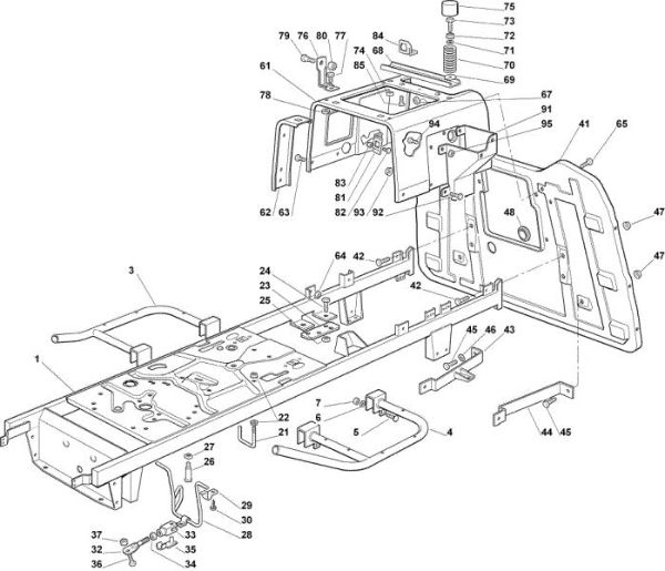 Frame OM 92C/13,5H Cat.2006 Garden tractor