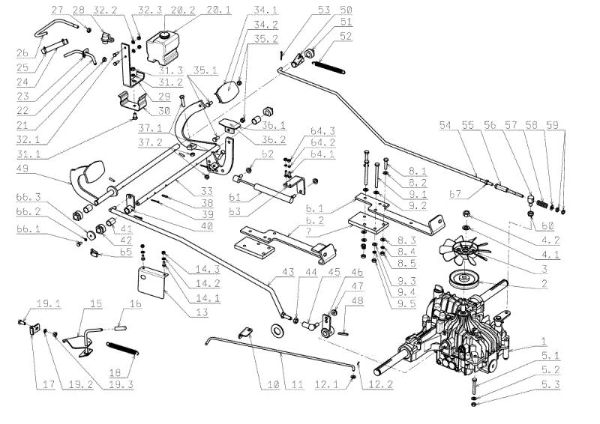 Transmission OM 124J/22H Cat.2006-2007 Garden tractor