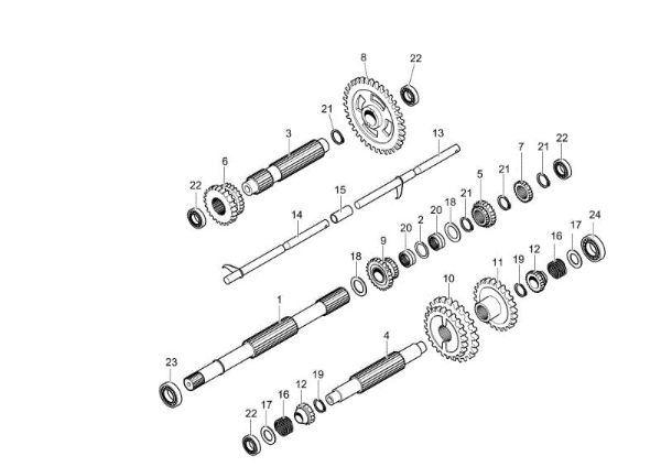 Gears (Gearbox) MH 260 R (EN709) Rotary tiller