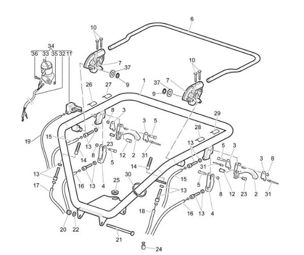 Control box (Handle-bar) CR 350 (Export) Transporter