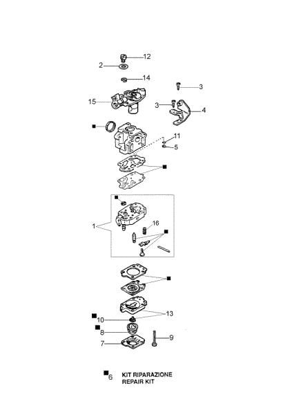 Carburetor WYJ-442 HC 260 XP Hedgetrimmer
