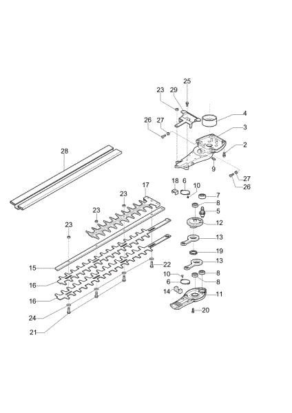 Blades assy HC 275 XP Hedgetrimmer
