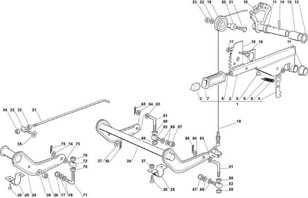 Cutting plate lifting OM 90C/11,5M Cat.2007 Garden tractor