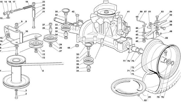 Transmission OM 92C/13,5H Cat.2007 Garden tractor