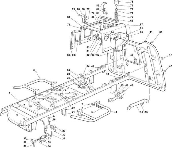 Frame OM 92C/13,5M Cat.2007 Garden tractor