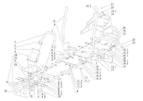 Frame APACHE 92 4x4 Cat.2007 Garden tractor