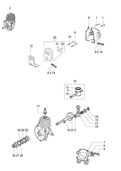 Engine SPARTA 250 TR (Euro 2) Brushcutter