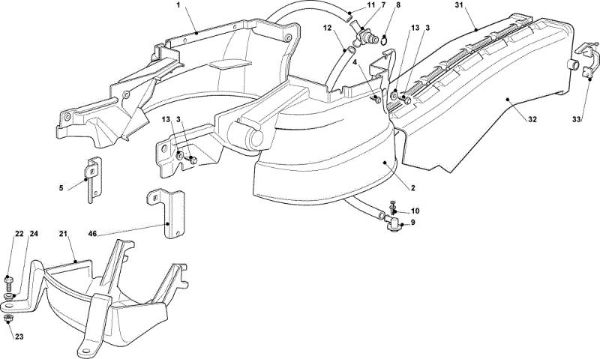 Cutting plate (1) OM 93C/13,5M France Cat.2008 Garden tractor (only for the French market)