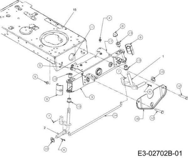 Front axle (2/2) POLO 97/13,5 T Cat.2008 Garden tractor