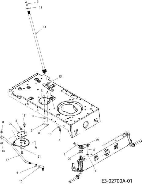Front axle (1/2) POLO 108/20 H Cat.2008 Garden tractor