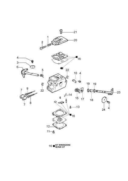 Carburetor WT-780D GS 410 CX (Euro 2) Chainsaw