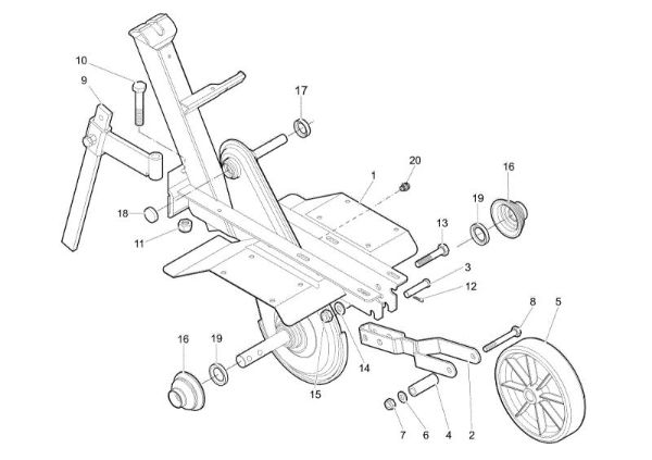 Frame MH 185 Rotary tiller