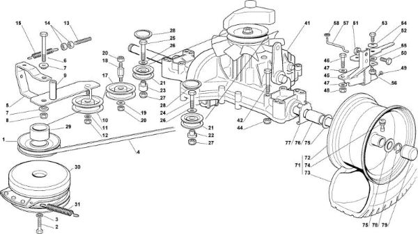 Transmission OM 102C/18,5H Cat.2009 Garden tractor