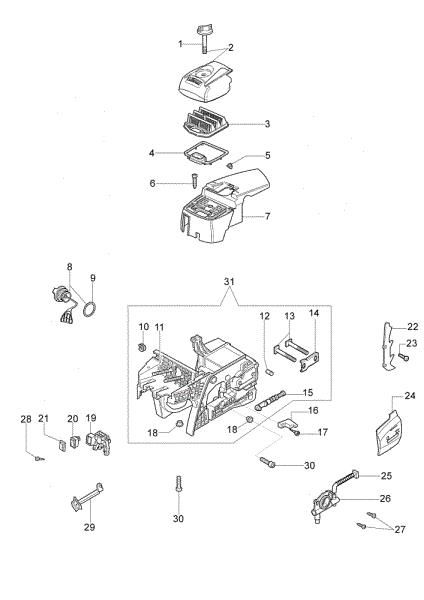 Tank and air filter 952 Chainsaw
