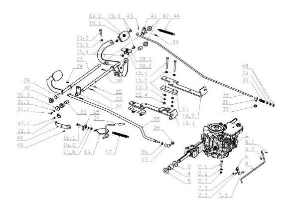 Transmission OM 105J/17,5H Cat.2009 Garden tractor