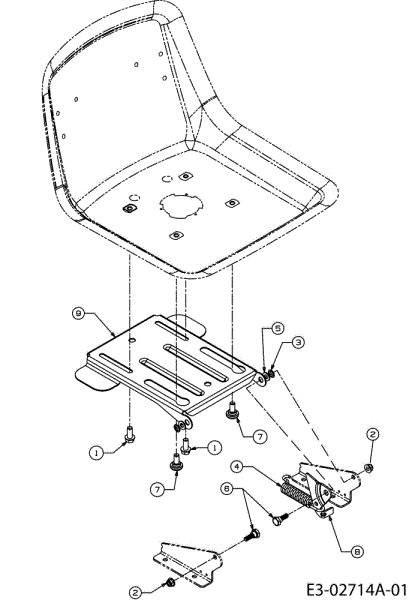 Asiento (1/2) POLO 108/17,5 H Tractor