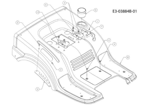 Carcasa posterior KROSSER 92/13,5 T Cat.2010 Tractor