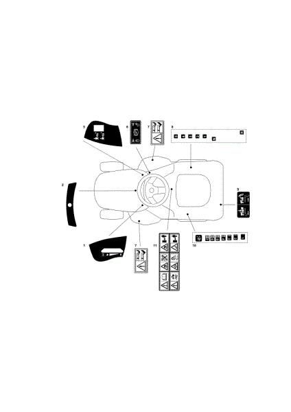 Etiquetas (1/2) OM 101C/16K H Cat.2011 Tractor