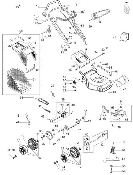 Despiece completo G 53 TBX COMFORT PLUS Cortacésped