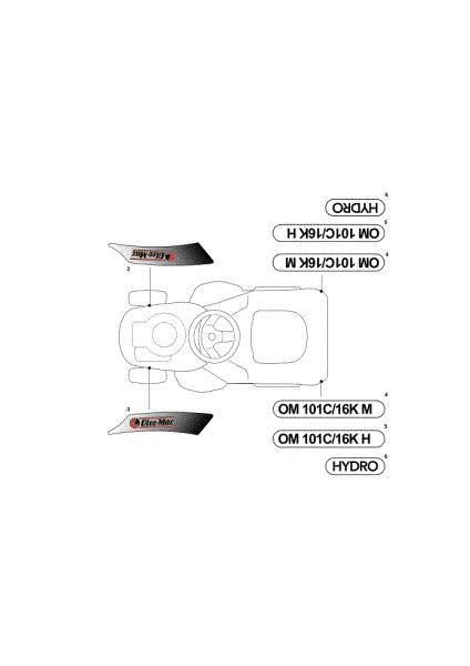 Etiquetas (2/2) OM 101C/16K H Cat.2012 Tractor