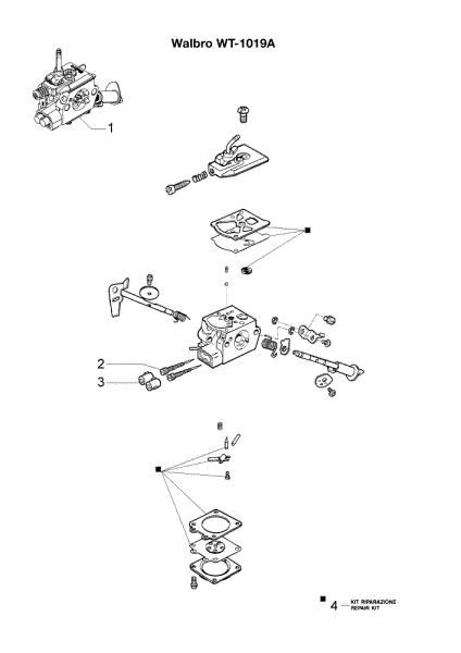Carburador WT-1019A HC 265 XP Cortasetos