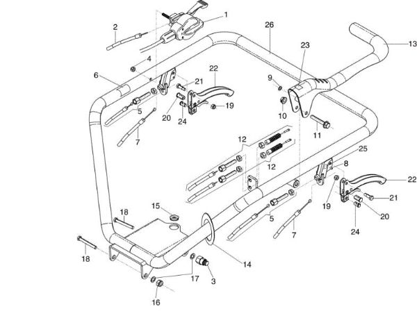 Caja de mando (Manillar) CR 560 Minitransportador
