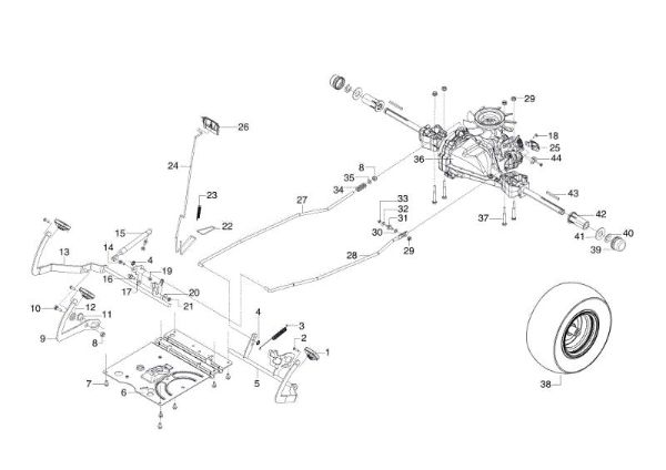 Palanca freno y cambio OM 95/16 K H Tractor