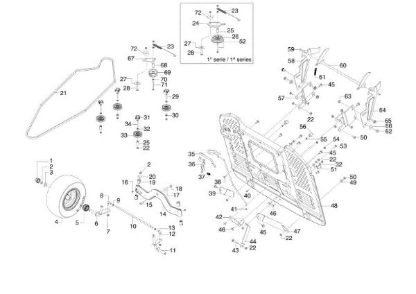 Eje anterior y soporte saco OM 105/20 H Tractor