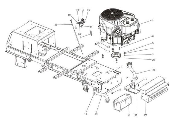Motor OM 124/24 KH (K2400AVD V-Twin) Cat. 2017 Tractor
