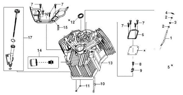 Cilindro y basamento OM 124/24 KH (K2400AVD V-Twin) Cat. 2017 Tractor