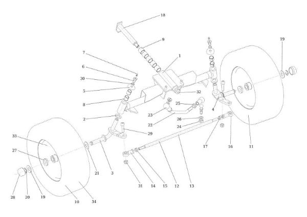 Eje anterior APACHE 92 EVO (K2400AVD V-Twin) Cat.2017 Tractor