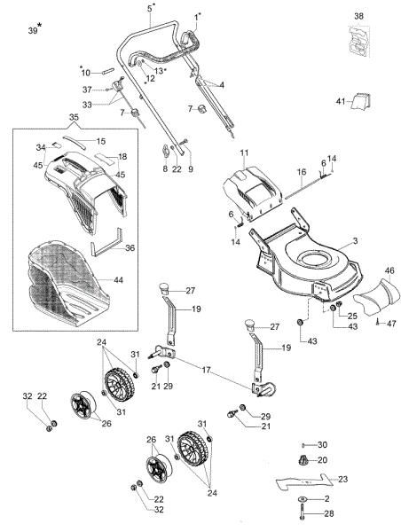 Despiece completo G 48 PBQ COMFORT PLUS (2018) Cortacesped