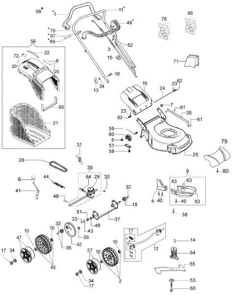 Despiece completo G 48 TK COMFORT PLUS (K605) EURO 5 Cortacesped