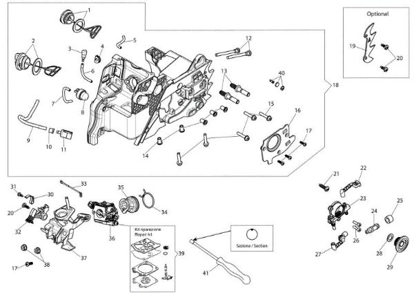 Carter motor GSH 40 (Euro 1) Motosierra