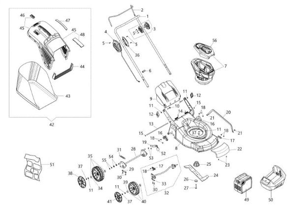 Despiece completo Gi 44 P Cortacesped