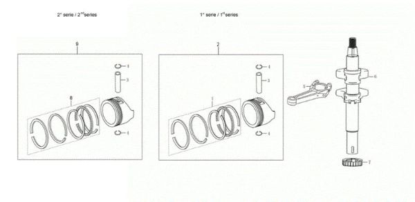 Ciguenal y piston G 48 TKE ALLROAD PLUS 4 (K655LI) EURO 5 Cortacesped