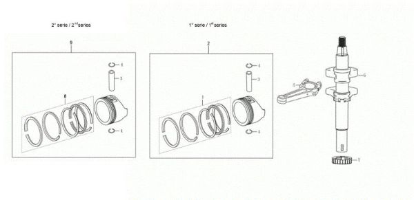 Ciguenal y piston GH 48 TK Cortacesped