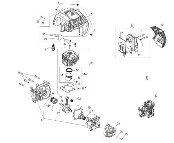 Motor BCH 500 S Desbrozadora