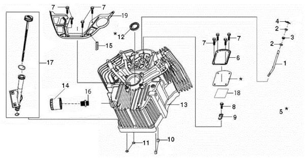 Cilindro y basamento OM 106/24 KH (K2400AVD V-Twin - EURO5) Cat. 2022 Tractor