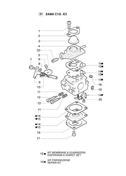 Carburador C1Q-E3 750 MASTER Desbrozadora