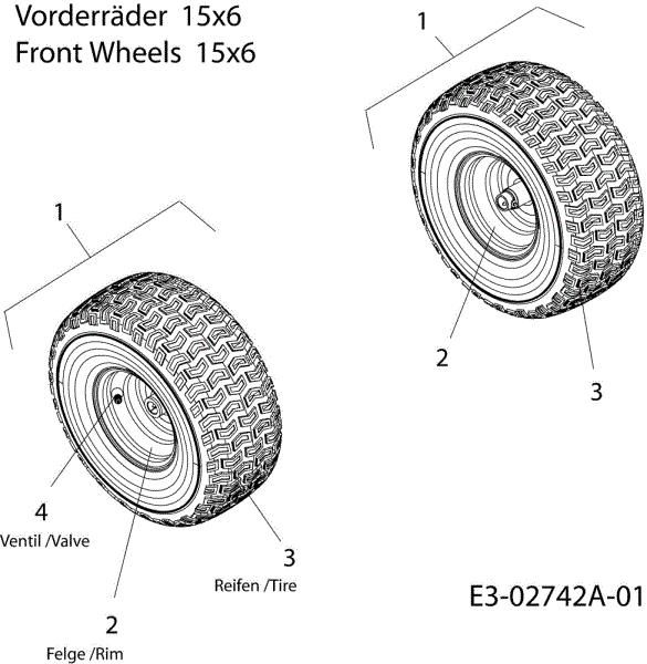 Ruedas anteriores POLO 97/13,5 T Cat.2006 Tractor